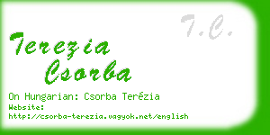 terezia csorba business card